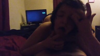 Dirty Chubby Emo Amateur Gags on her Daddy - 8 image