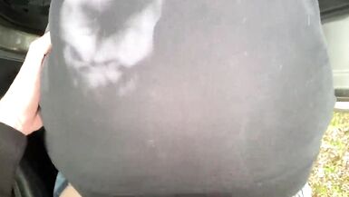 Fucking her in a car near a public park - cum on ass - 14 image