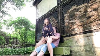 Outdoor sex behind a farmhouse - public fuck with bbw - 11 image