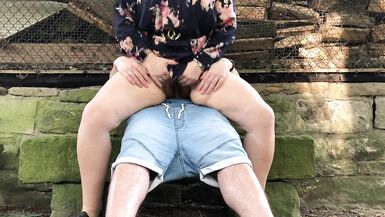 Outdoor sex behind a farmhouse - public fuck with bbw - 12 image