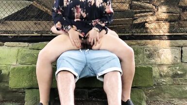 Outdoor sex behind a farmhouse - public fuck with bbw - 13 image