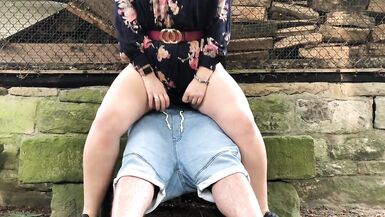 Outdoor sex behind a farmhouse - public fuck with bbw - 15 image