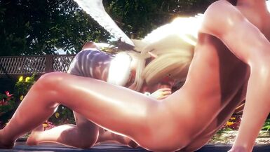 ANGEL WITH BIG TITS GETS CUMSHOT | 3D Hentai Oral Sex - 15 image