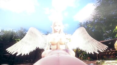 ANGELS BIG TITS RUB AGAINST MY COCK | 3D Hentai - 14 image