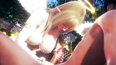 ANGELS BIG TITS RUB AGAINST MY COCK | 3D Hentai - 3 image