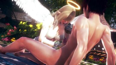 ANGELS BIG TITS RUB AGAINST MY COCK | 3D Hentai - 4 image