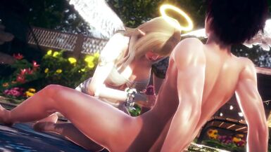 ANGELS BIG TITS RUB AGAINST MY COCK | 3D Hentai - 5 image