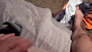 BBW Wifey gives Husband a Footjob - 1 image