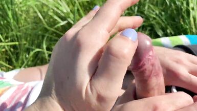 Public Blowjob - people walk and drive by - I cum in mouth - 3 image