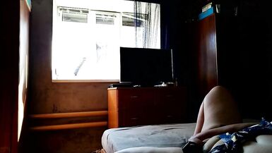 Milf fucks herself for window cleaner - 13 image
