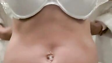 Girl Pissing and Playing in the Night Club Toilet - 10 image