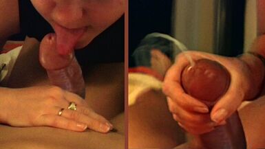She Milked me with her Mouth and Hand. - 1 image