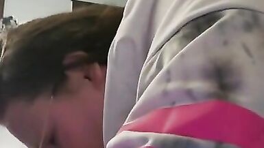 My Neighbor Cums in my Mouth BBW Glasses Blowjob - 3 image