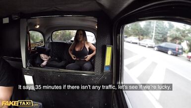 Fake Taxi Aussie Body Builder Aubrey Black Gets her Big Tits Sucked - 2 image
