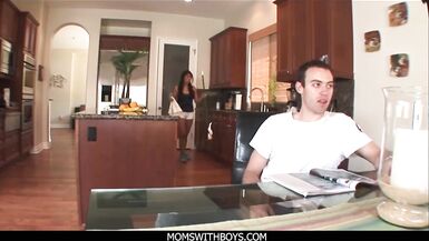 MomsWithBoys - MILF Housemaid Laurie Vargas Anal Fucks Young Cock - 1 image