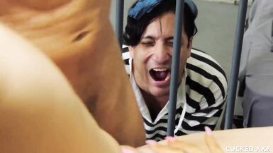 Cop Fucked Hard, Busty Wife of a Prisoner! this Whore was getting High! - 8 image