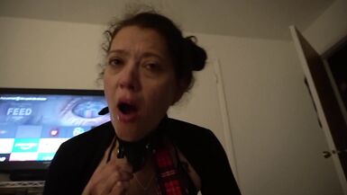 Cute Wife Deepthroat Training in School Girl Outfit - 8 image