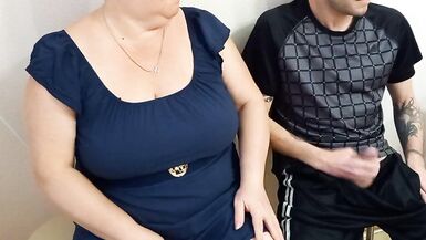 she jerks off my cock and helps me finish - 12 image
