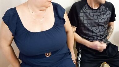 she jerks off my cock and helps me finish - 14 image