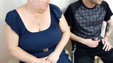 she jerks off my cock and helps me finish - 2 image