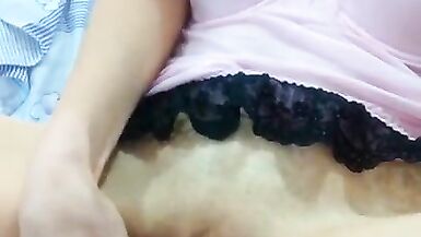 Anal beads entering my pussy until the end - 11 image