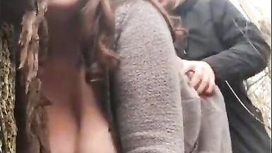 Fucking Busty Milf In The Woods, Since Her Husband Is Home - 15 image