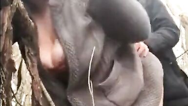 Fucking Busty Milf In The Woods, Since Her Husband Is Home - 4 image
