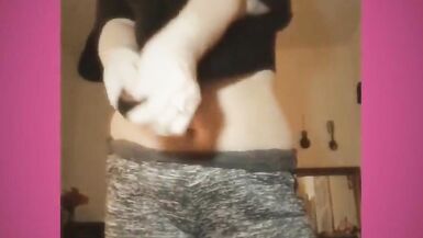 Grey Sweatpants and Black T-shirt Goddess Ass and Leg Worship. Kiss it and Sniff It, Bitch Boy. - 11 image