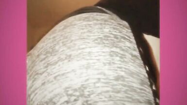 Grey Sweatpants and Black T-shirt Goddess Ass and Leg Worship. Kiss it and Sniff It, Bitch Boy. - 14 image
