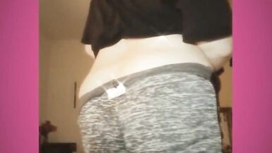 Grey Sweatpants and Black T-shirt Goddess Ass and Leg Worship. Kiss it and Sniff It, Bitch Boy. - 6 image