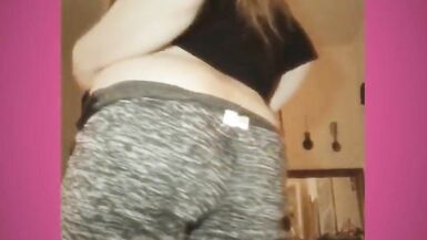 Grey Sweatpants and Black T-shirt Goddess Ass and Leg Worship. Kiss it and Sniff It, Bitch Boy. - 9 image
