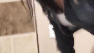 Uniqueen Peeing and Slurping it off the Bathroom Floor come see me be Disgusting Daddy - 2 image