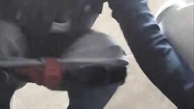 Uniqueen Peeing and Slurping it off the Bathroom Floor come see me be Disgusting Daddy - 8 image