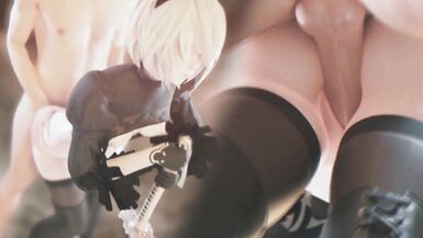 2B NIER AUTOMATA ПОРНО БЛЕНДЕР КОМПИЛЯЦИЯ HD - 12 image