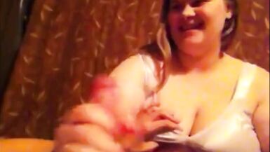Wife Live Cam Show Sucking Stranger Dick & Swallowing Cum - 5 image