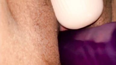 Juicy Latina Pussy Cum Multiple Times on Dildo - 9 image