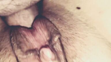 Short Clip Fat Rubber Cock and taking my Dick POV Close up