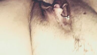 Short Clip Fat Rubber Cock and taking my Dick POV Close up - 4 image