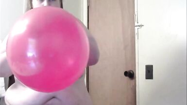 Naked Bitch Get Bitch Slap In Face By Popping Balloon - 14 image