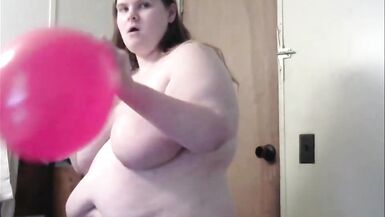 Naked Bitch Get Bitch Slap In Face By Popping Balloon