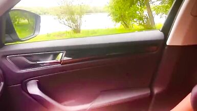 Public in the Car I Fuck with a Big Dildo - 5 image