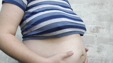 Wife outdoor with a huge cheating pregnant belly -Milky Mari - 10 image