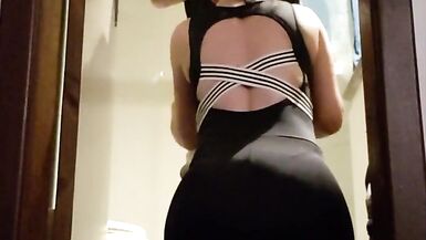 Married woman blowjobs neighbor after gym. - 14 image
