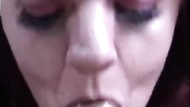 Compilation Blow Job et Cum Shot de la MILF rousse