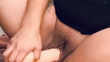 Quickie before Work with a Big Dildo. - 14 image