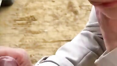A Beautiful Blowjob With Open-Air Fucking Squirting From Enjoyment（美しいフェラチオと野外ファッキング）。 - 5 image