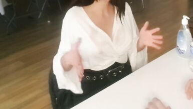 Lisa with Big Tits Show her Boobs for Casting for get new Job. she Play with her Boss in Sexy Style - 15 image