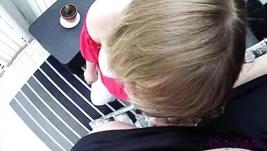 Mom blonde housewife gets  fucked by worker in her house! - 7 image