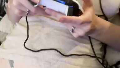 Gamer Girl Wife Fucked by Huge Dildo and Fuck Machine - 5 image
