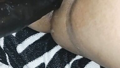 Sexy Mexi Cougar doesn't even Flinch when I Stuff her Meaty Twat with a Humongous Dildo - 2 image